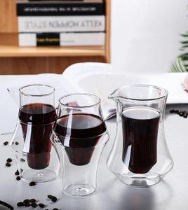 Double Wall Floating Coffee Glasses Individual or Set Options