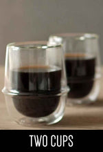 Load image into Gallery viewer, Double Wall Floating Coffee Glass For Coffee And Espresso (two)