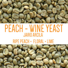 Load image into Gallery viewer, Jairo Arcila Peach (Wine Yeast / Peach)  GREEN BEANS