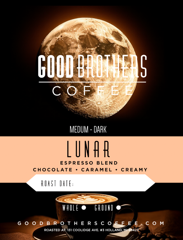 Lunar Espresso Blend – Good Brothers Coffee LLC. Lunar Espresso Blend – Good Brothers Coffee LLC.