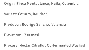 Watermelon Burst 2.0 Monteblanco Caturra Bourbon Nectar Citrullus Co-fermented Washed