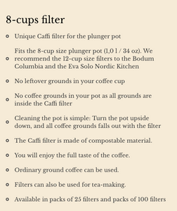 French Press Paper Filter + Cold Brew Bag Filters by Caffi