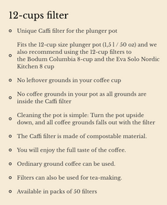 French Press Paper Filter + Cold Brew Bag Filters by Caffi
