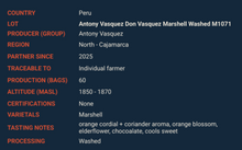 Load image into Gallery viewer, Peru Antony Vasquez Washed