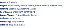 Load image into Gallery viewer, Ethiopia Sidama Ayla Shantawene Ultralight Washed