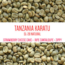 Load image into Gallery viewer, Tanzania Karatu Vohora Family Natural SL-28  UNROASTED GREEN BEANS